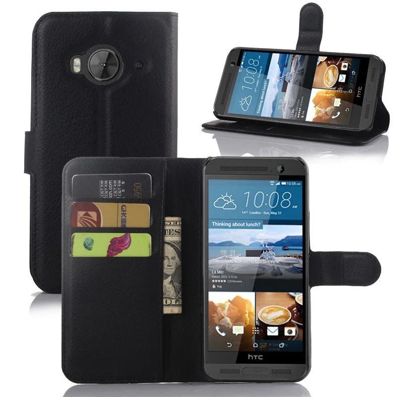 2015 новое прибытие pu кожаный бумажник чехол case для htc one me откидная крышка телефон