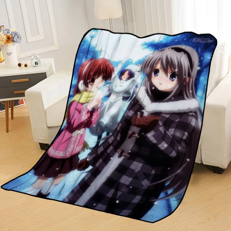 

Custom Clannad Blankets for beds throw blanket soft blanket summer blanket anime blanket travel blanket