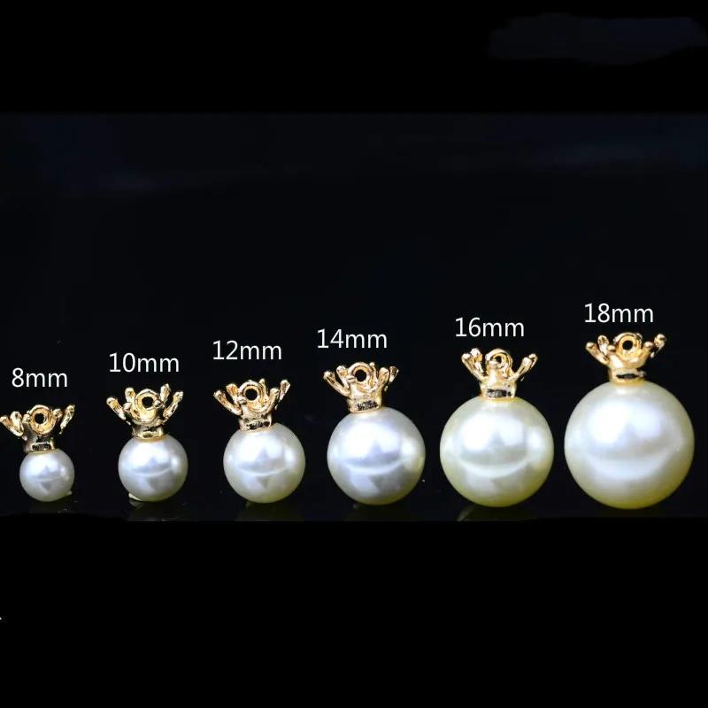 Hot 100pcs/lot ABS Imitation Pearl Bead Pendants Handmade Bracelet Necklace Earrings Clothes Shoes DIY Beads For Jewelry Making | Украшения