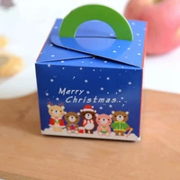 free shipping christmas bear decoration gingerbread cookie biscuit candy cake box bakery gift packing boxes party supply favors