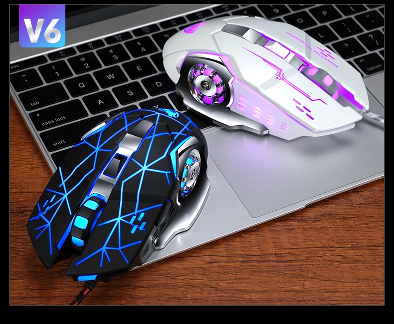 Профессиональная игровая мышь 3200 dpi, оптическая USB Проводная компьютерная мышь, геймерские компьютерные мыши с подсветкой, игровая мышь, эргономичная мышь для ноутбука, ПК