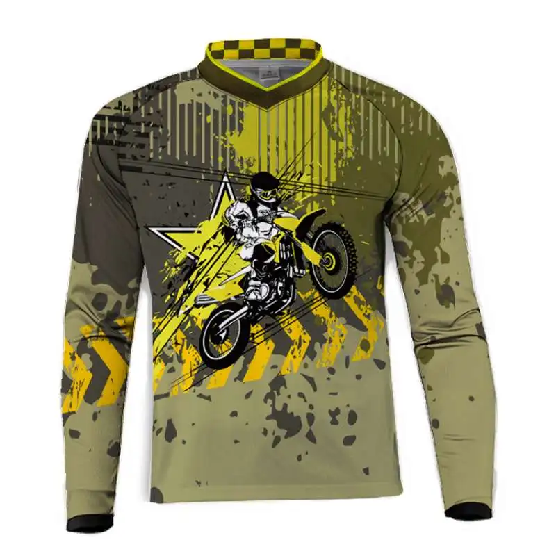 

Motocross Racing Mountain downhill Bike long-sleeved bike Jersey DH MX RBX MTB racing clothing Off-road Motocross Jersey