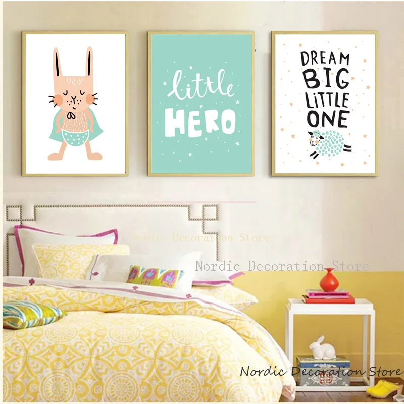 Постер Little Hero скандинавский декор для детской спальни настенные художественные
