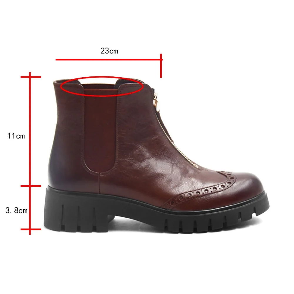 LIDIAN 2018 Fashion Warm Autumn Winter Elastic shoes Women Ankle Boots Oil leather Short Shoe Polish Metal Zip flat twotone B9 | Обувь