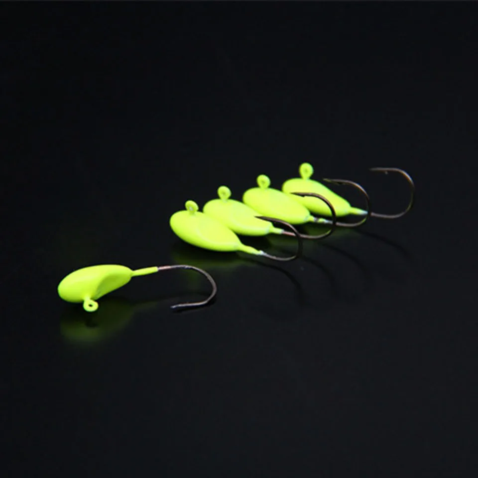 Yellow 10 шт./лот Jig Head крюк 1,1 гр 22 мм крючок приманки Jig Head Многоцветный рыболовные снасти рыболовные крючки PESCA Рыбная ловля - Цвет: Yellow