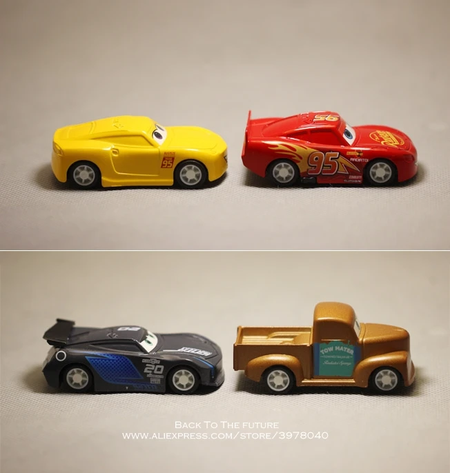 Disney Pixar Cars 3 Ligtning Mcqueen Jackson Cruz Smokey 4 шт./компл. 1:55 металл 7 5 см длина автомобиля