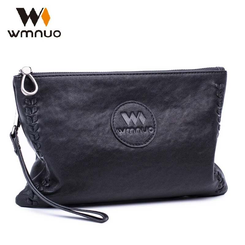 Мужской брендовый клатч Wmnuo из натуральной кожи модная сумка конверт кошелек