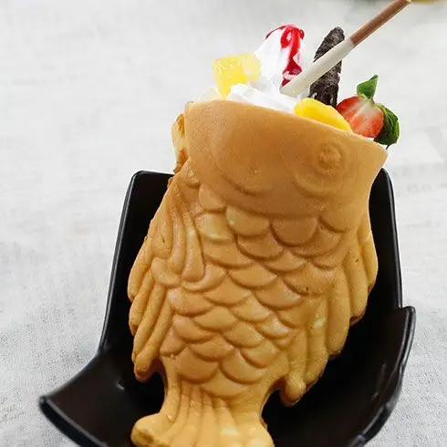 Бесплатная доставка газового типа 6 шт Большой Taiyaki машина мороженого