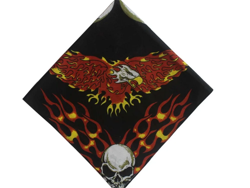 Банданы для велоспорта банданы из хлопка с черепом пламенем Орлом|bandana head scarf|hand