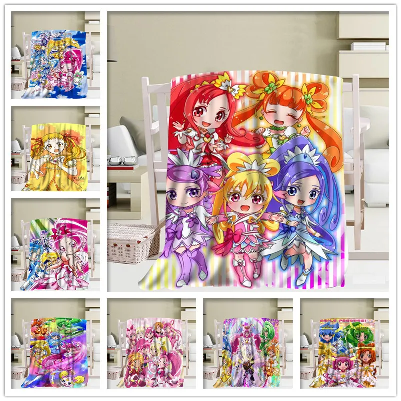 Новое поступление мягкое одеяло Smile Precure с 3D принтом для дома/дивана/постельного