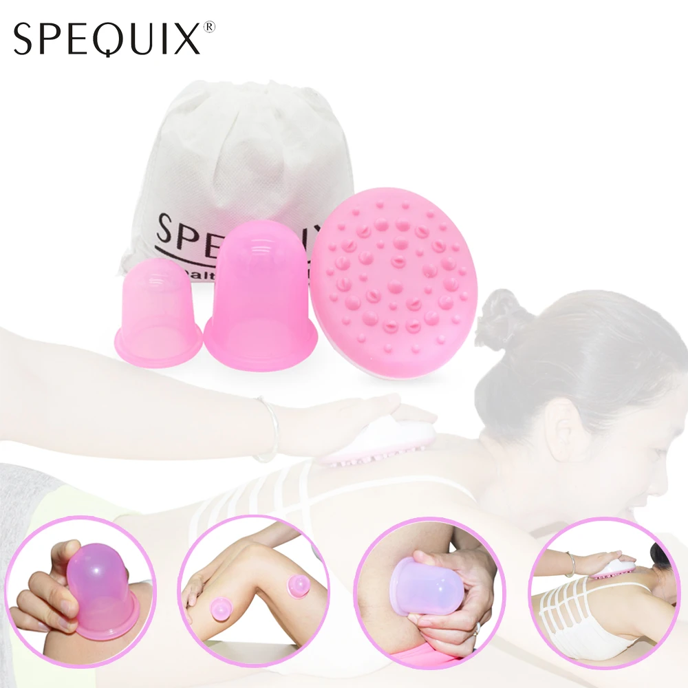 2 шт. Набор вакуумных массажных чашек для тела ног спины силиконовые чашки с