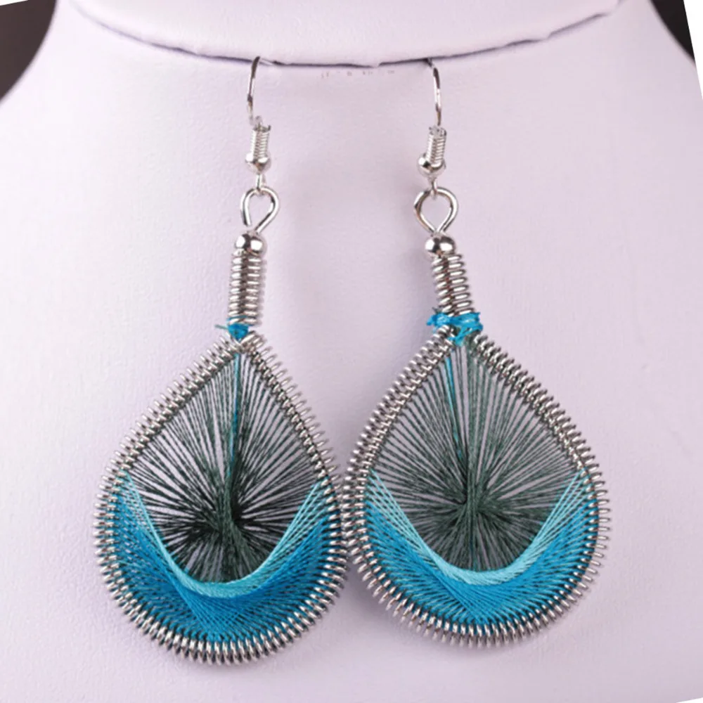 Женские Висячие серьги Boho 8 сезонов ручная работа покрытые проволокой тусклый