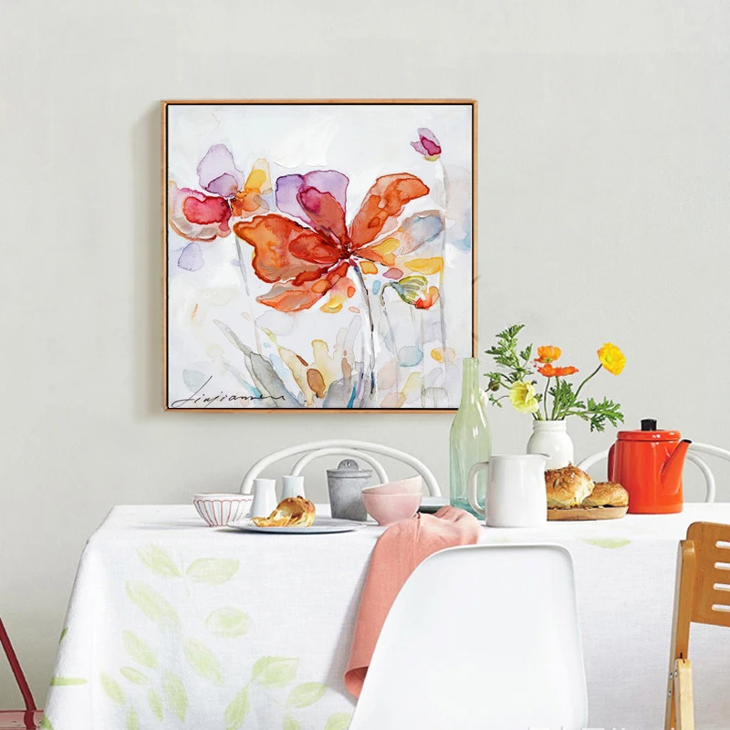 2016 Краб Омар акварель животные Настенная картина ручной работы масляная