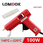 Бытовой термоклеевой пистолет LOMDOK 100 Вт, карандаш для клея, стеклянный, медный, с регулируемой температурой