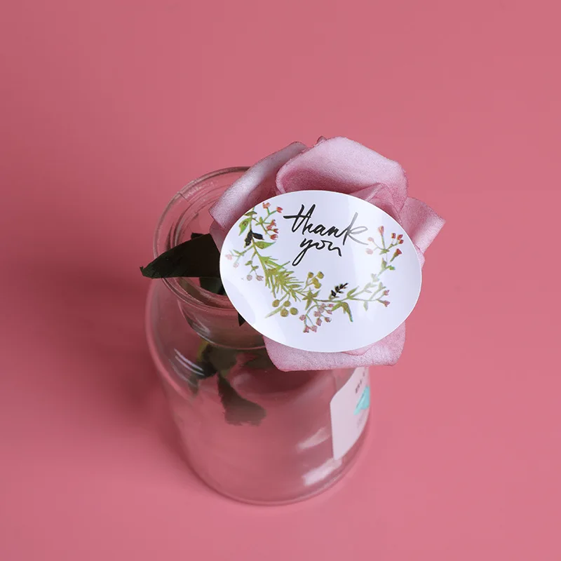 120 шт. овальная упаковка герметичные этикетки из крафтовой бумаги наклейки для