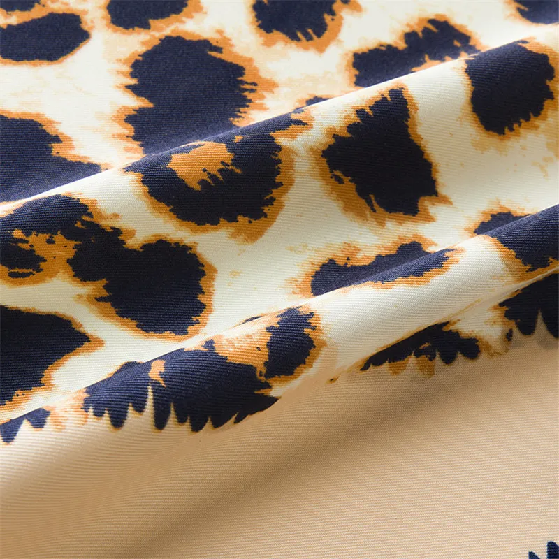 Женский шарф бандана с леопардовым принтом из 100% шелка квадратный |