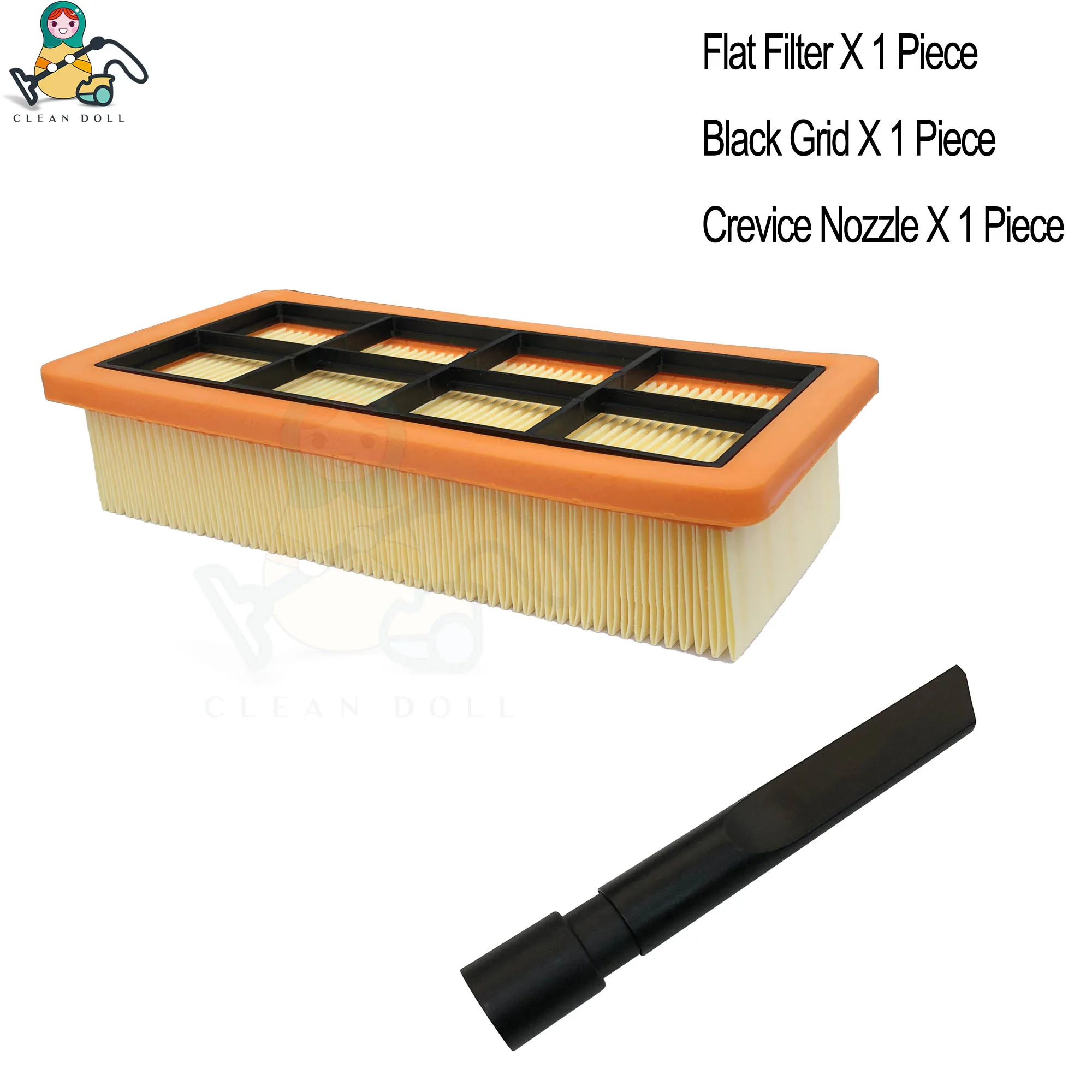 KAR-AD-FTCR-2PK 1 щелевая насадка и 2 HEPA фильтра для Karcher AD 4 premium 6,415-953,0 AD 3,000 AD 2 AD 3 золы Пыли вакуумные запасные части - Цвет: KAR-AD-FTCR-2PK