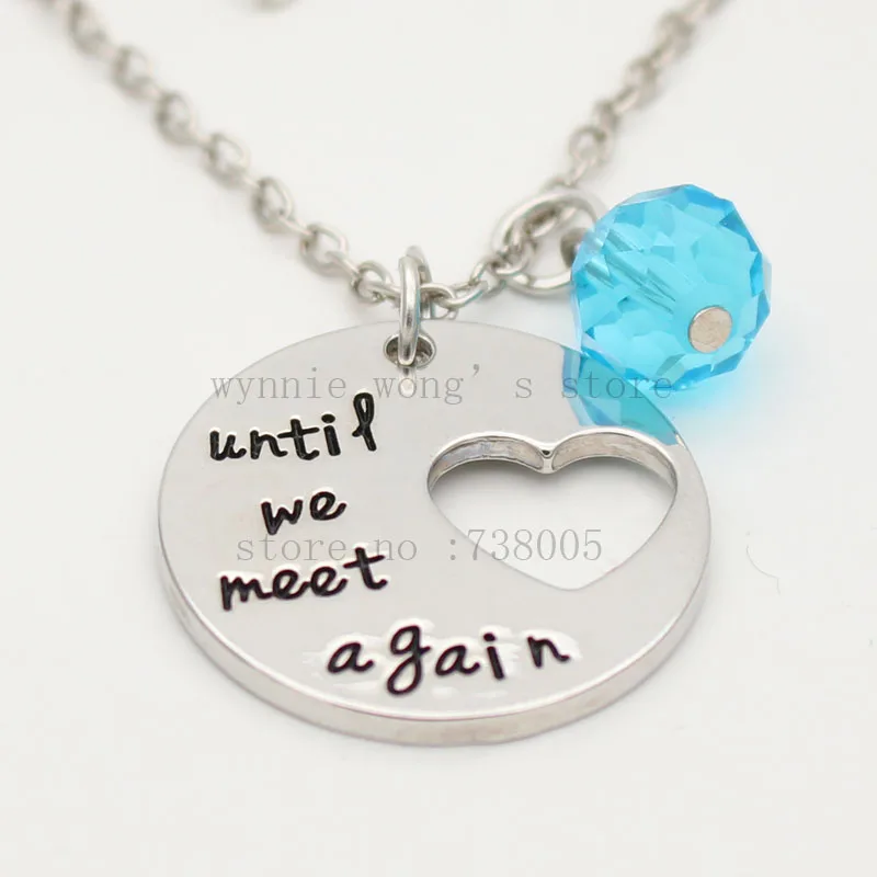 &quotUntil We Meet Again &quotMemorial Necklace Memory &ampkeychain Carry You With Me Remembrance Jewelry Hold In My Heart |