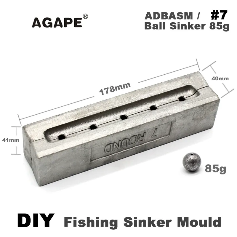 Agape DIY рыболовные шарики грузила форма ADBASM/#7 шариковый 85 г 5 полостей | Спорт и