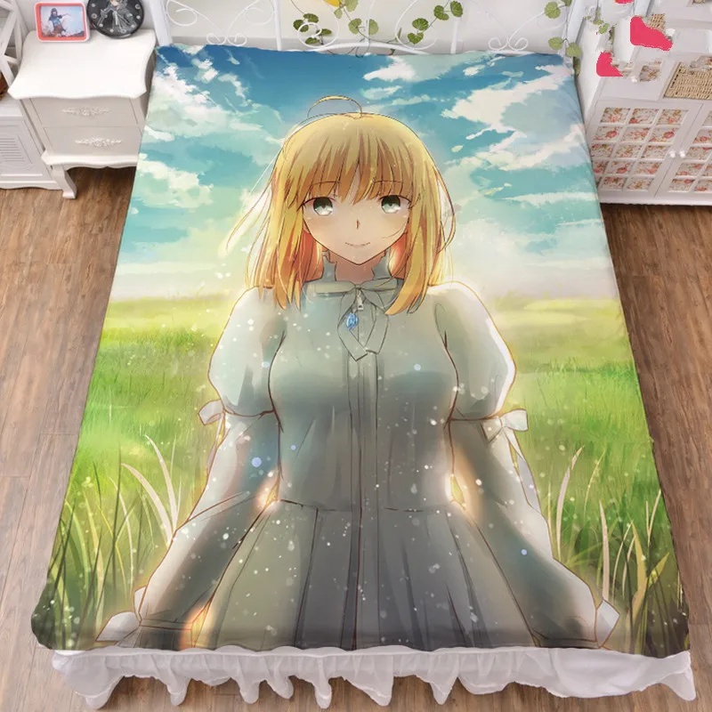 Аниме Fate/stay night Saber Lily Arturia Pendragon Нерон Клавдий молочное волокно простыня и