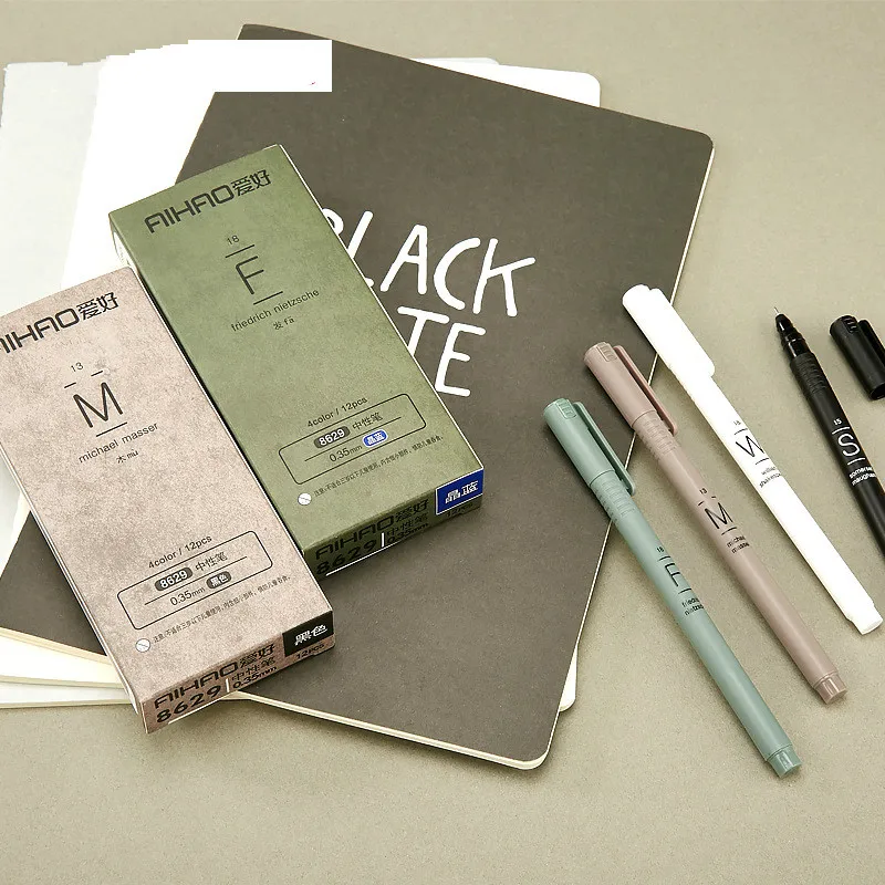 Гелевая ручка Climemo нейтральная черная авторучка 0 35 мм углеродная канцелярские