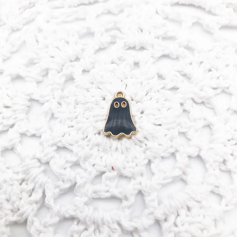 

10 pcs Halloween Series Ghost Enamel Charms Drop Oil Specter Metal Floatings Fit Earring DIY Pendants Jewelry Accessories YZ245
