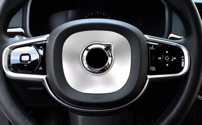 Для VOLVO S90 V90 матовый нержавеющий на Автомобильный руль центр украшения крышка отделка 1 шт. стайлинга автомобилей