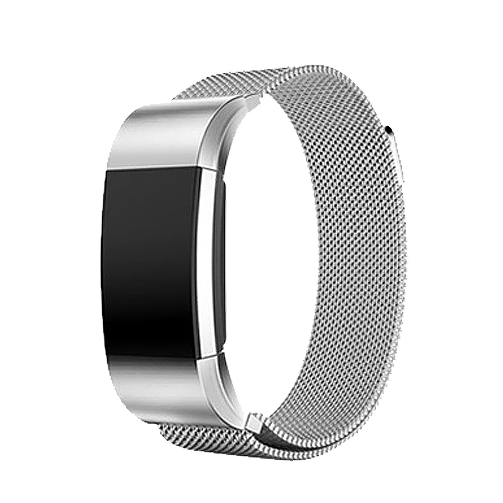 Yuedaer магнитный с миланским плетением петля ремешок для Fitbit Charge 2 металлические браслеты из нержавеющей стали для Fitbit Charge 3 браслета