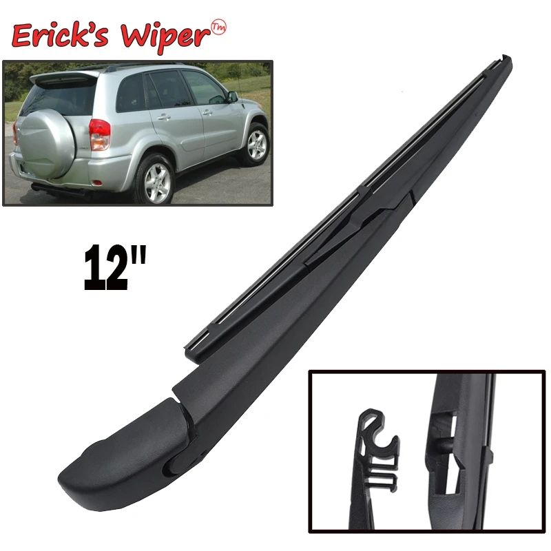 

Erick's Wiper 12" Rear Wiper Blade & Arm Set Kit For Toyota RAV4 XA20 2000 - 2005 Windshield Windscreen Rear Window