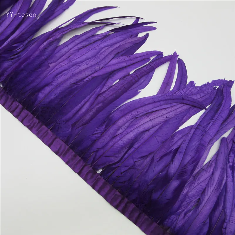 10 yards yellow Rooster Feathers Trim 35-40cm Chicken Feather Ribbon For Wedding Party Decoration DIY Clothes Accessories | Дом и сад