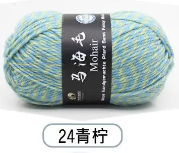 24 qing ning 1 шт. = 100 г 3 слойная Роскошная пряжа из мягкой верблюжьей шерсти Пряжа Вязание крючком вязаный свитер шарф - Цвет: 24 qing ning