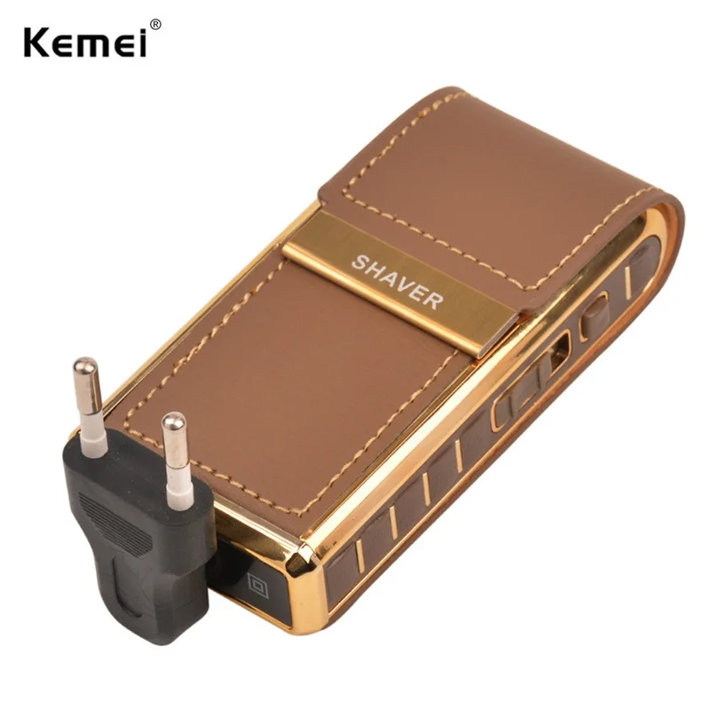2 в 1 Мужская возвратная бритва перезаряжаемая электрическая бритва для бороды триммер для бороды винтажный кожаный беспроводной дорожный 220 в 28