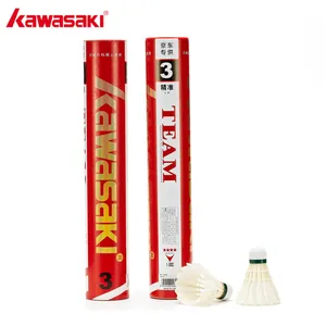 Оригинальные шарики для бадминтона, 12 шт., КАВАСАКИ, волан, утки, перьев, для профессиональных тренировок, скорость 76, 77, прочные