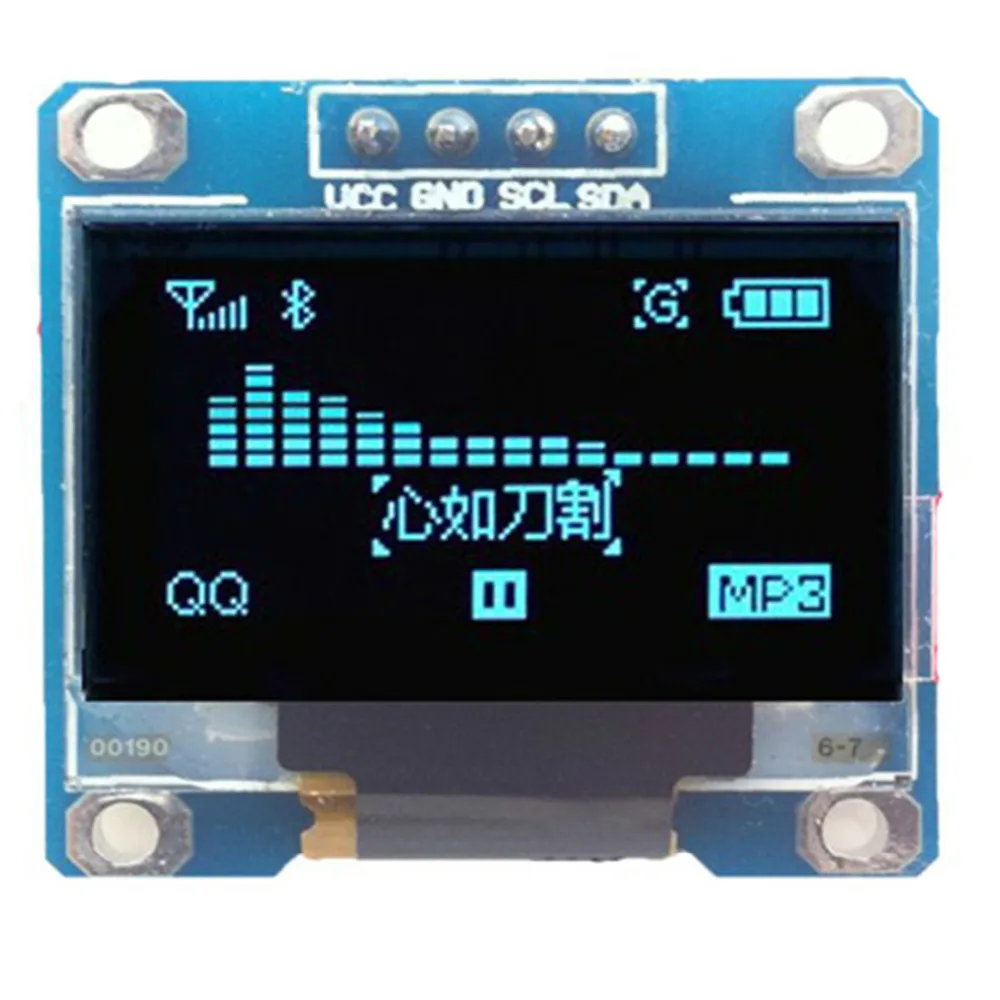 1 шт./лот 4pin Новый 128X64 OLED синий модуль ЖК дисплея 0 96 дюйма I2C IIC Communicate|display module|128x64