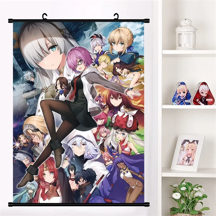 W Японское аниме Манга Fate/большой заказ FGO сексуальный tamamo no Mae Косплей стены прокрутки Фреска плакат настенный висящий плакат домашний декор сбор - Цвет: W
