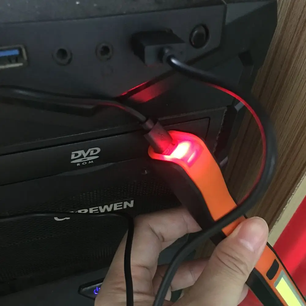 AloneFire C018 портативный MiniUSB светодиодный ручной факел USB Перезаряжаемый магнитный