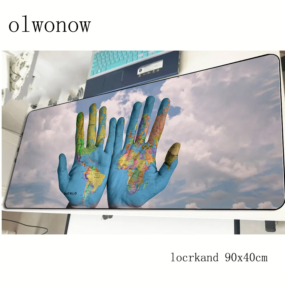Большой коврик для мыши с картой мира 900x400x2 мм лучшие игровые коврики