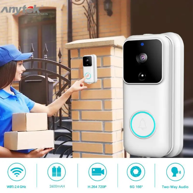 B60 дверной звонок HD 1080 P wifi беспроводной умный видео визуальный домофон IP Облачное