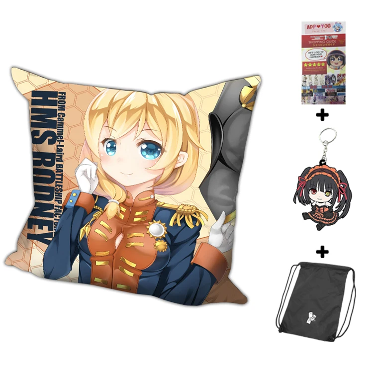 Хобби Экспресс военный корабль девушки аниме дакимакура квадратная наволочка