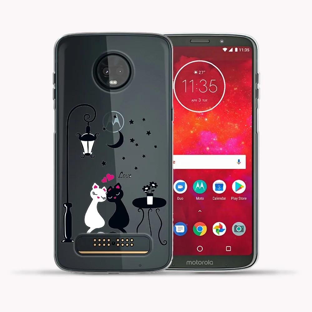 Мягкий чехол из ТПУ для Motorola Moto Z3 Play Бабочка Тинкер колокольчик олень телефона
