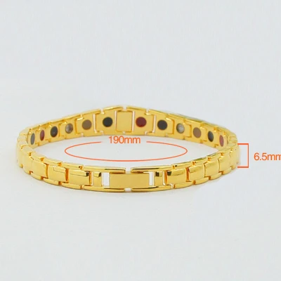 New Style 100% Pure Copper Magnetic Bracelet Germanium 24K Gold Plating Health Element Bracelets for Man Women |