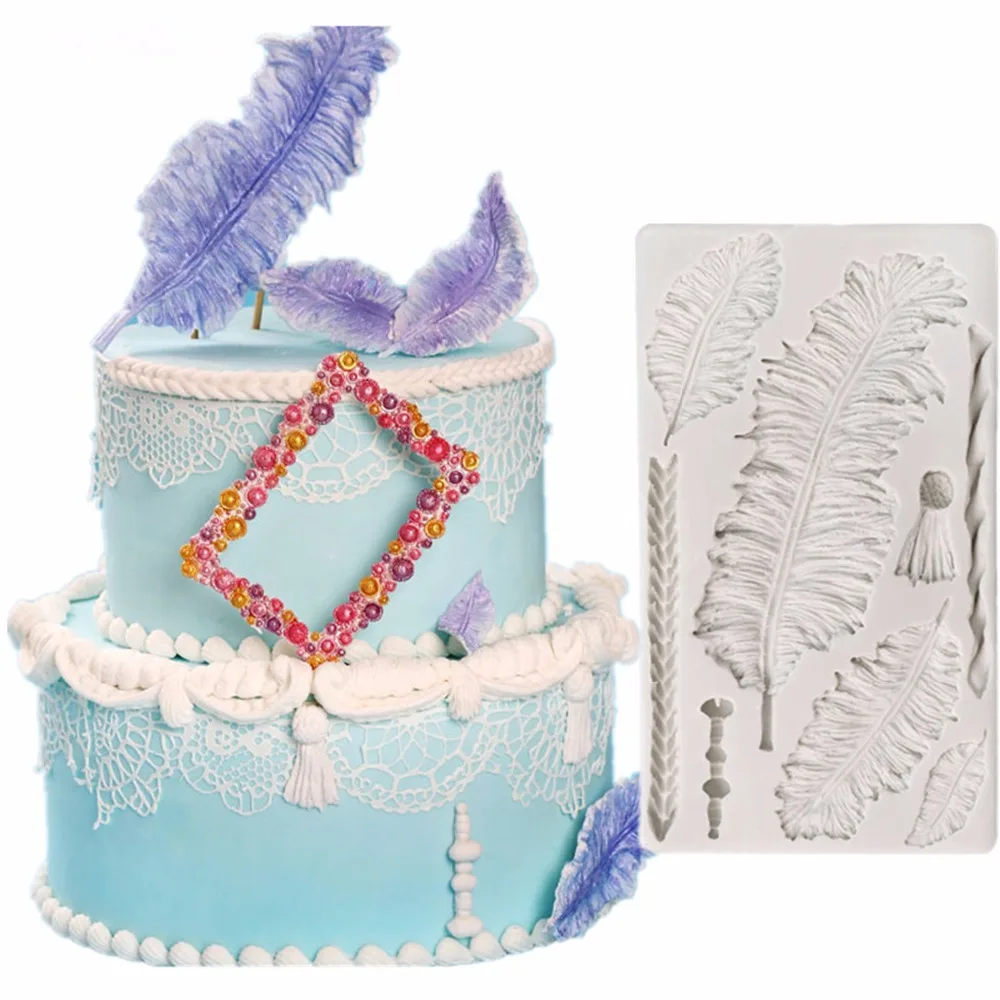

Помадки CakeSilicone формы перо Конфеты Печенье Кондитерские искусственные глины