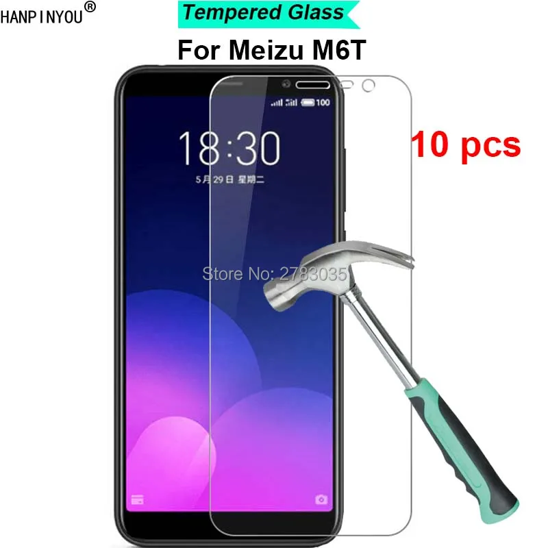 

10 шт./лот для Meizu M6T 5,7 "новая твердость 9H 2.5D ультра-тонкая закаленная Защитная стеклянная пленка для экрана Защита