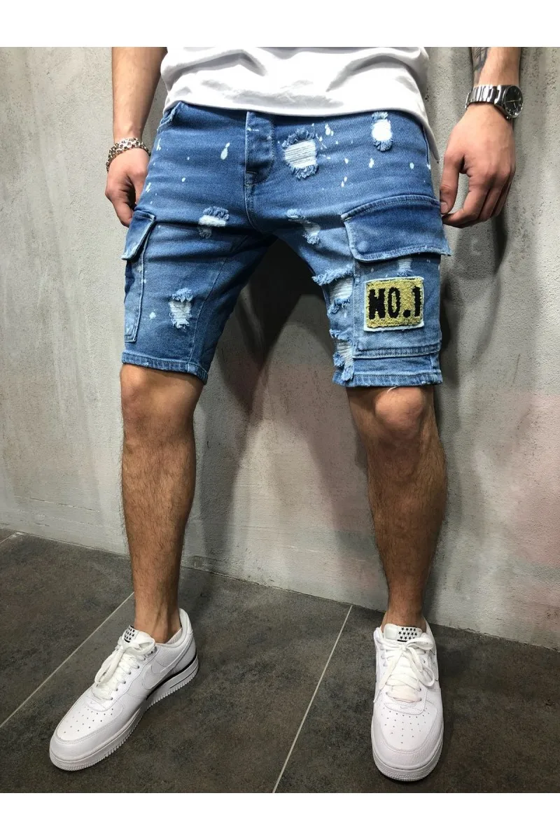 Рабочие джинсы мужские рваные брюки новые джинсы для мужчин Salopette Homme En Jean Hole тонкие мужские штаны с нашивками мужские джинсы скинни