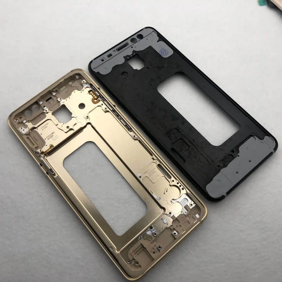 Для samsung Galaxy A8 Plus A730 A730F полный корпус средняя Рамка металлический ободок Корпус Шасси A8+ батарея стекло задняя крышка