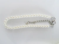 factory wholesale low price fashion 6mm white pearfectly round beads pearl bracelet banglepearl strand bracelets fine quality