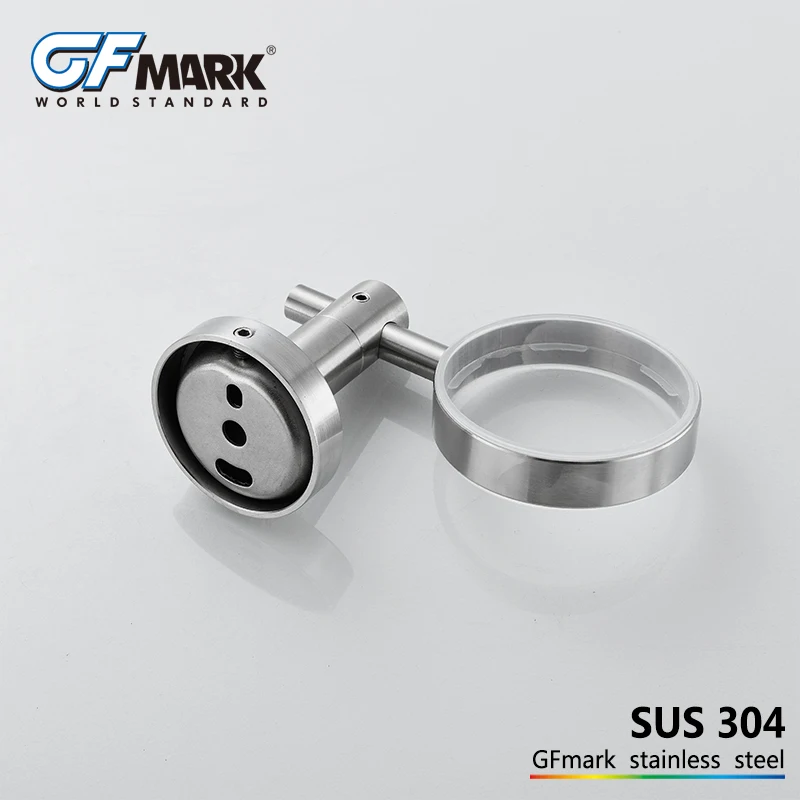 Держатель для мыла со стеклянной тарелкой GFmark аксессуары из нержавеющей стали