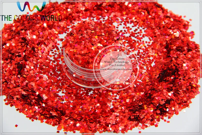 Лазерная голографическая блестящая пайетка размер 2 мм красного цвета