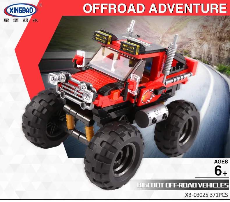 XingBao 03025 Technic супер большой ножной автомобиль набор строительных блоков Кирпичи игрушка для детей развивающие используется подарок на день рождения