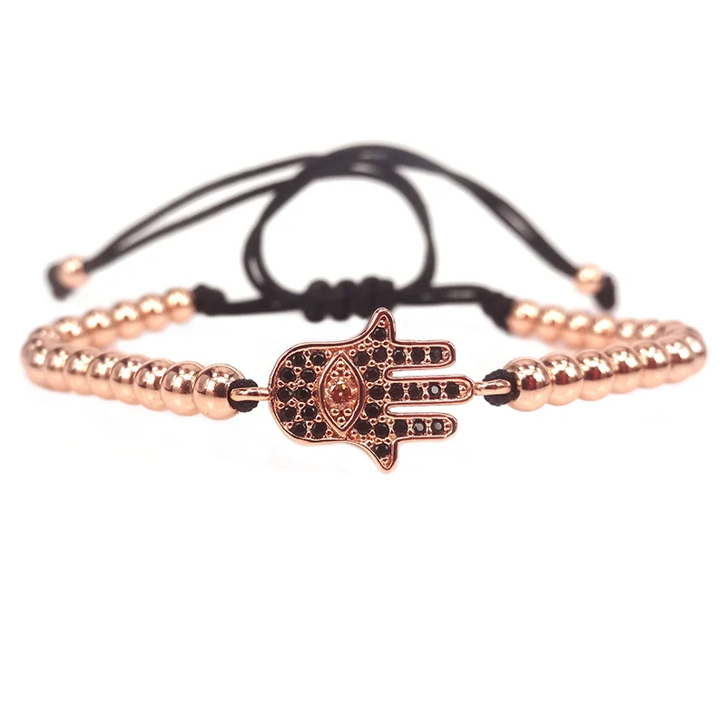 Микро закрепка черные бусины из искусственного циркона и Золотые круглые